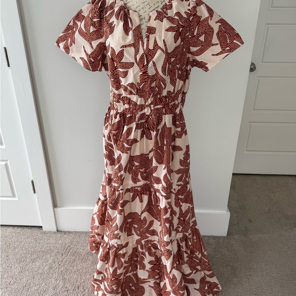 NWT Anthropologie Somerset Floral Maxi Dress Size L with pockets!